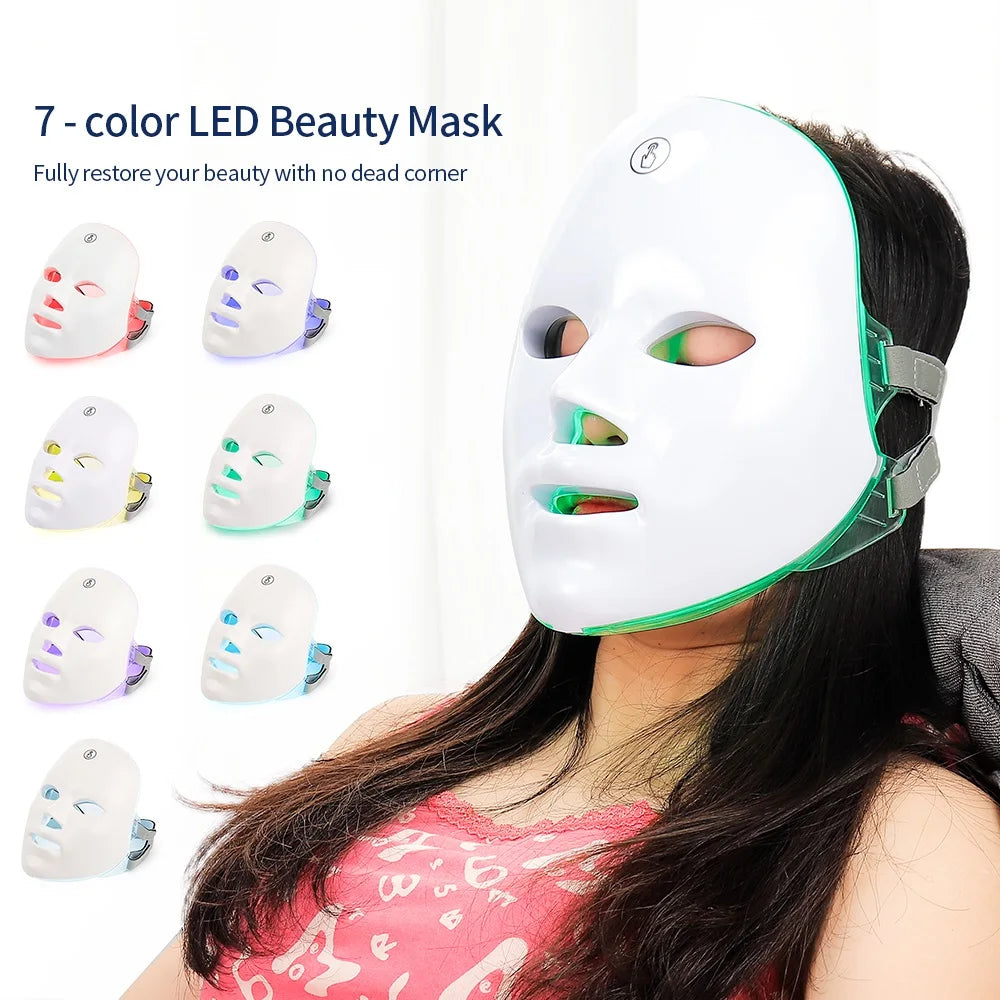 Rechargeable Facial LED Mask 7 Colors LED