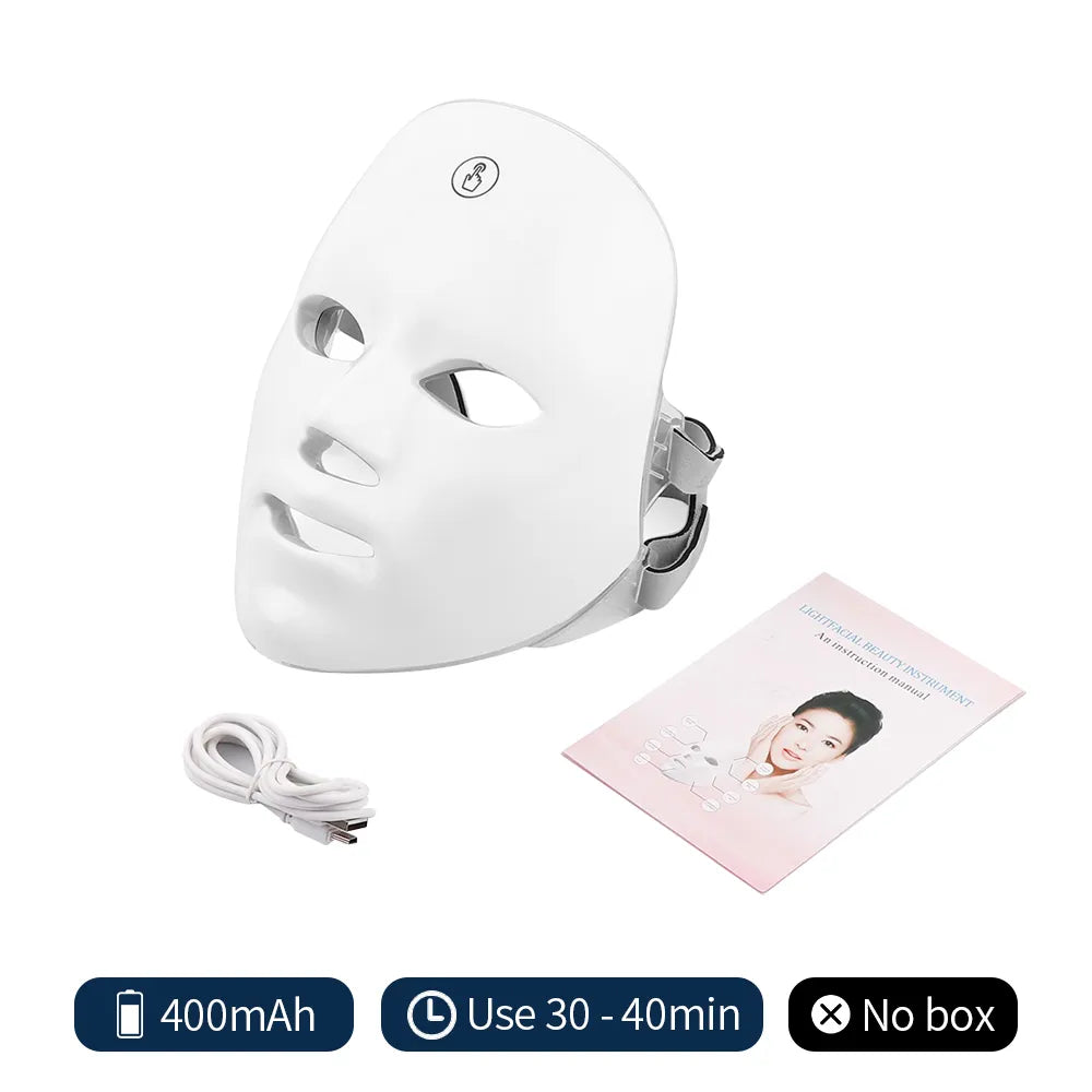 Rechargeable Facial LED Mask 7 Colors LED