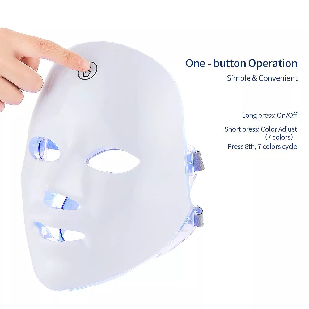 Rechargeable Facial LED Mask 7 Colors LED